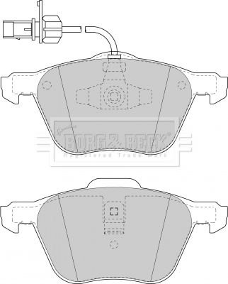 BORG & BECK Комплект тормозных колодок, дисковый тормоз BBP1747